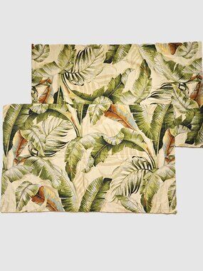 Tommy Bahama Palmiers King Size Shams (2) Tropical Palm Leaves